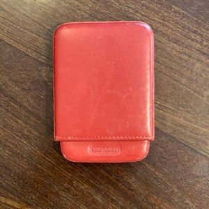 Coach Red Leather Business Card Holder